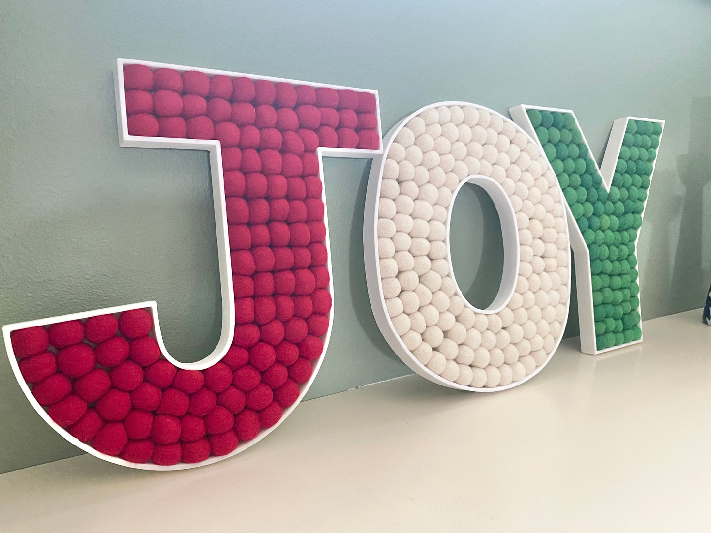 Christmas JOY Felt Ball Letters