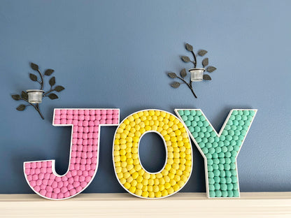 Easter JOY Felt Ball Letters