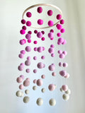 Pink Ombre Felt Ball Ceiling Mobile