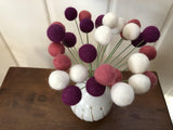 Custom Felt Ball Bouquets - Redheadnblue