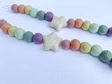 Pastel Rainbow Star Curtain Ties - Redheadnblue