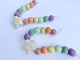 Pastel Rainbow Star Curtain Ties - Redheadnblue