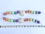 Pastel Rainbow Star Curtain Ties - Redheadnblue