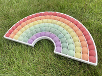 Pastel Felt Ball Rainbow - Redheadnblue