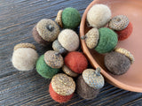Wintery Wool Acorns - Redheadnblue