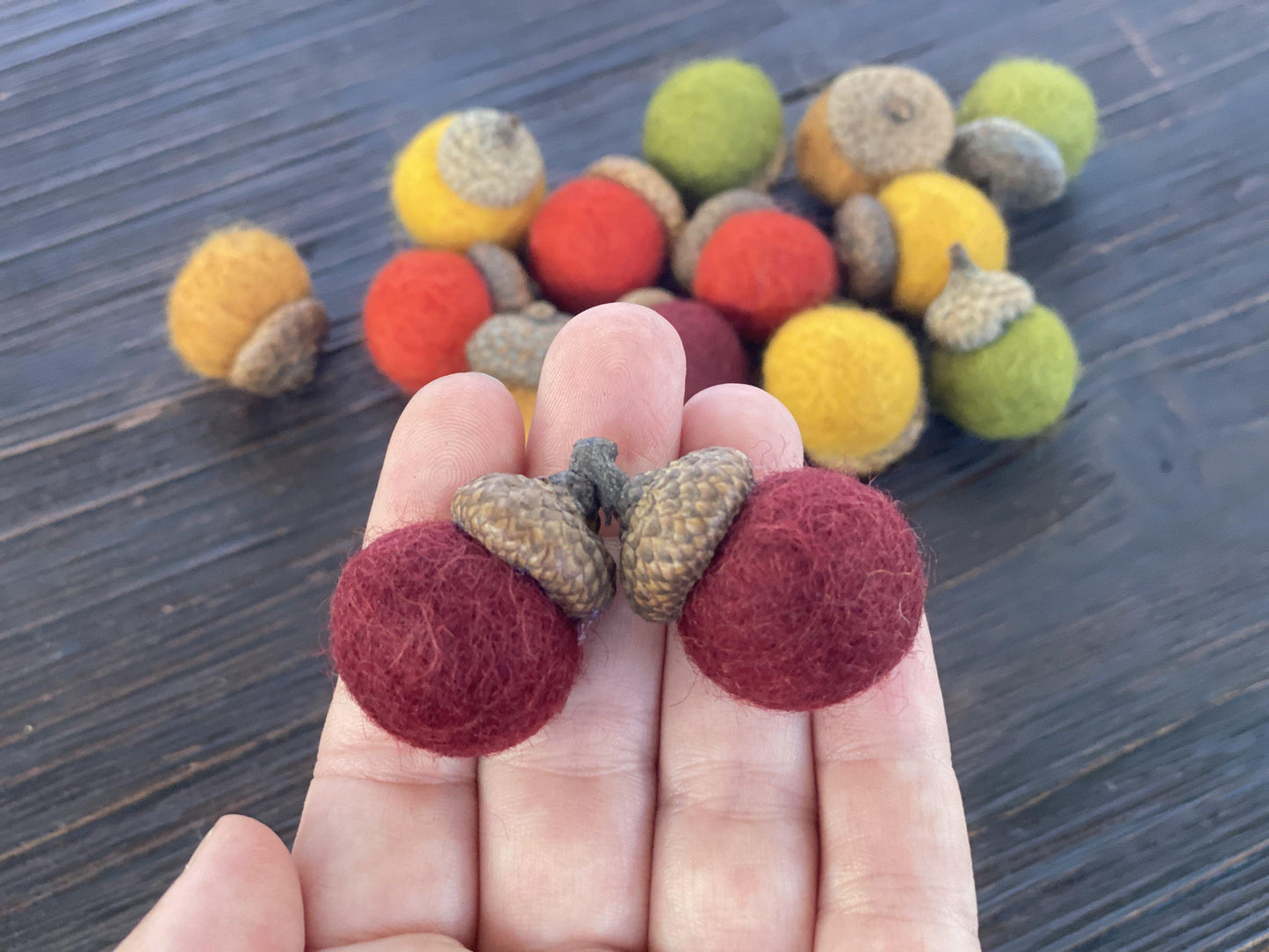 Custom Wool Acorns - Redheadnblue