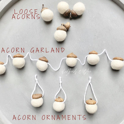 Custom Wool Acorns - Redheadnblue