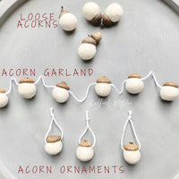 Autumn Wool Acorns - Redheadnblue