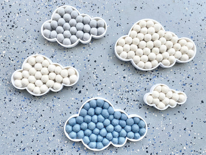 Felt Ball Clouds - Redheadnblue