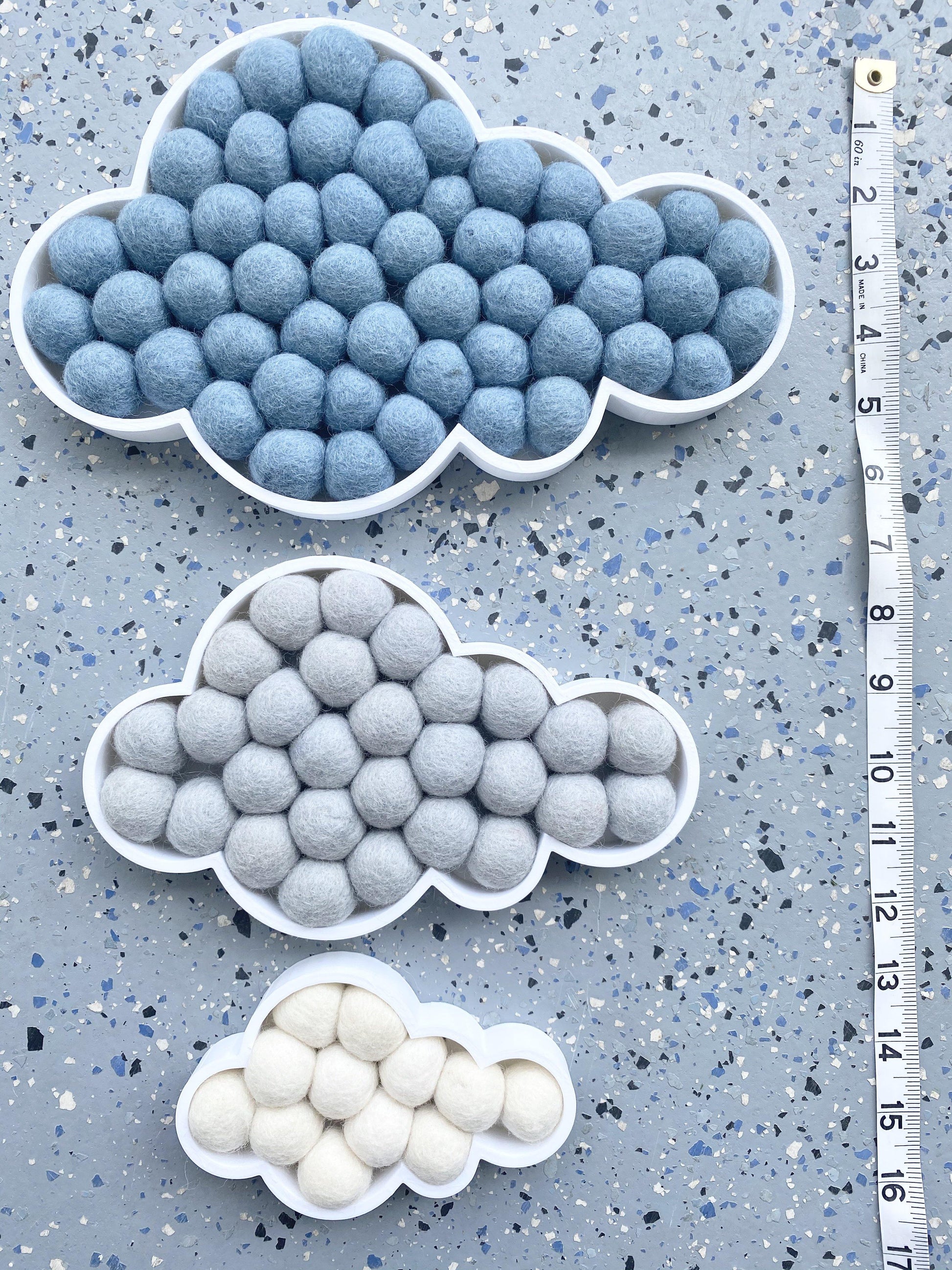 Felt Ball Clouds - Redheadnblue