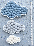 Felt Ball Clouds - Redheadnblue
