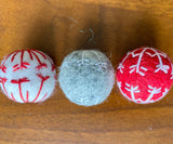White Snowflake Ball Garland