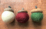 Classy Christmas Wool Acorns - Redheadnblue