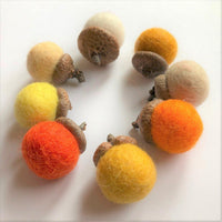 Oranges Wool Acorns - Redheadnblue