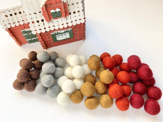 Wintery Sweater Inspired - 2.5 cm Felt Balls