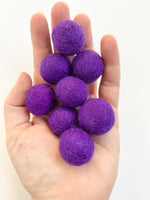 Plum Purple - 2.5 cm Felt Pom Pom Balls