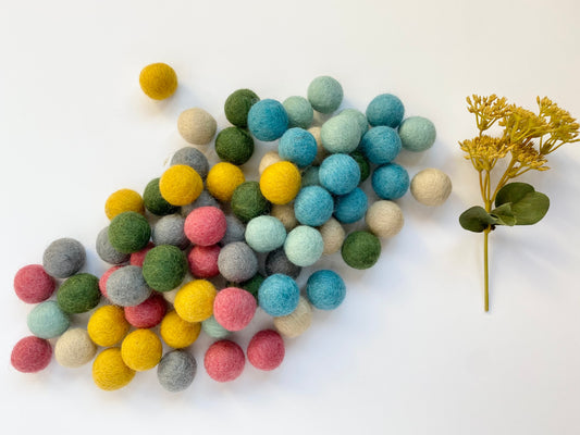 Color Scheme for Anything - 2.5 cm Felt Balls