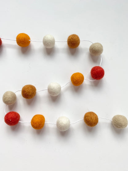 The Best Fall Felt Ball Garland