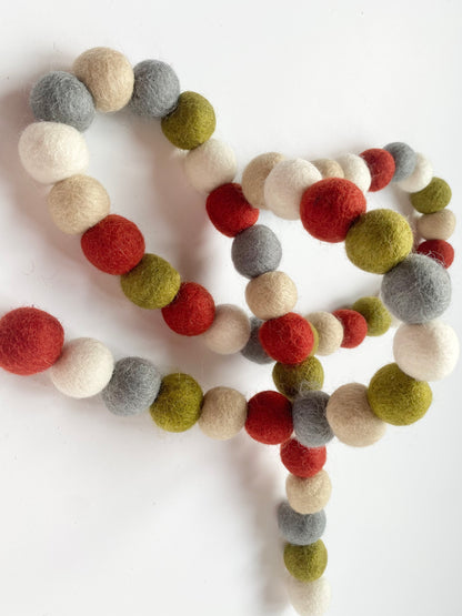 Softer Holiday Felt Ball Garland