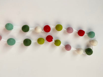 Holiday Whimsy Felt Ball Garland