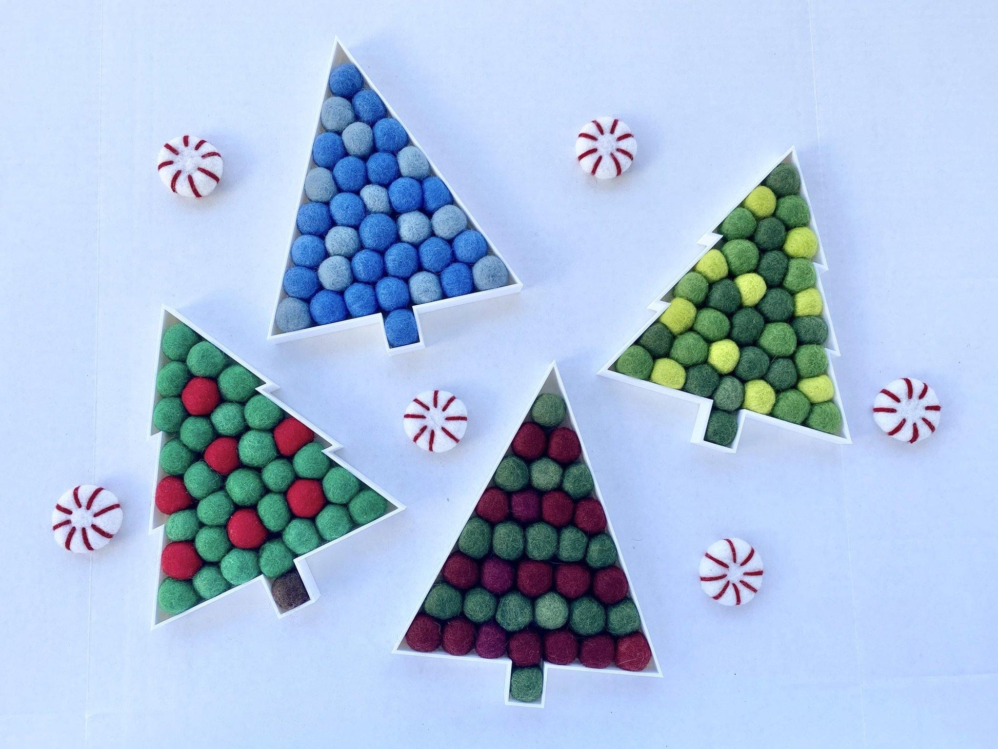 Blues Felt Ball Tree - Redheadnblue