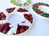 Shades of Red Felt Ball Wreath - Redheadnblue