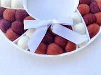 Neutrals Felt Ball Wreath - Redheadnblue