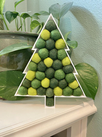 Shades of Green Christmas Tree - Redheadnblue