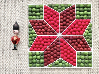 Poinsettia Wall Hanging or Shelf Sitter - Wool Jamboree