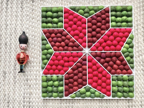 Poinsettia Wall Hanging or Shelf Sitter - Wool Jamboree