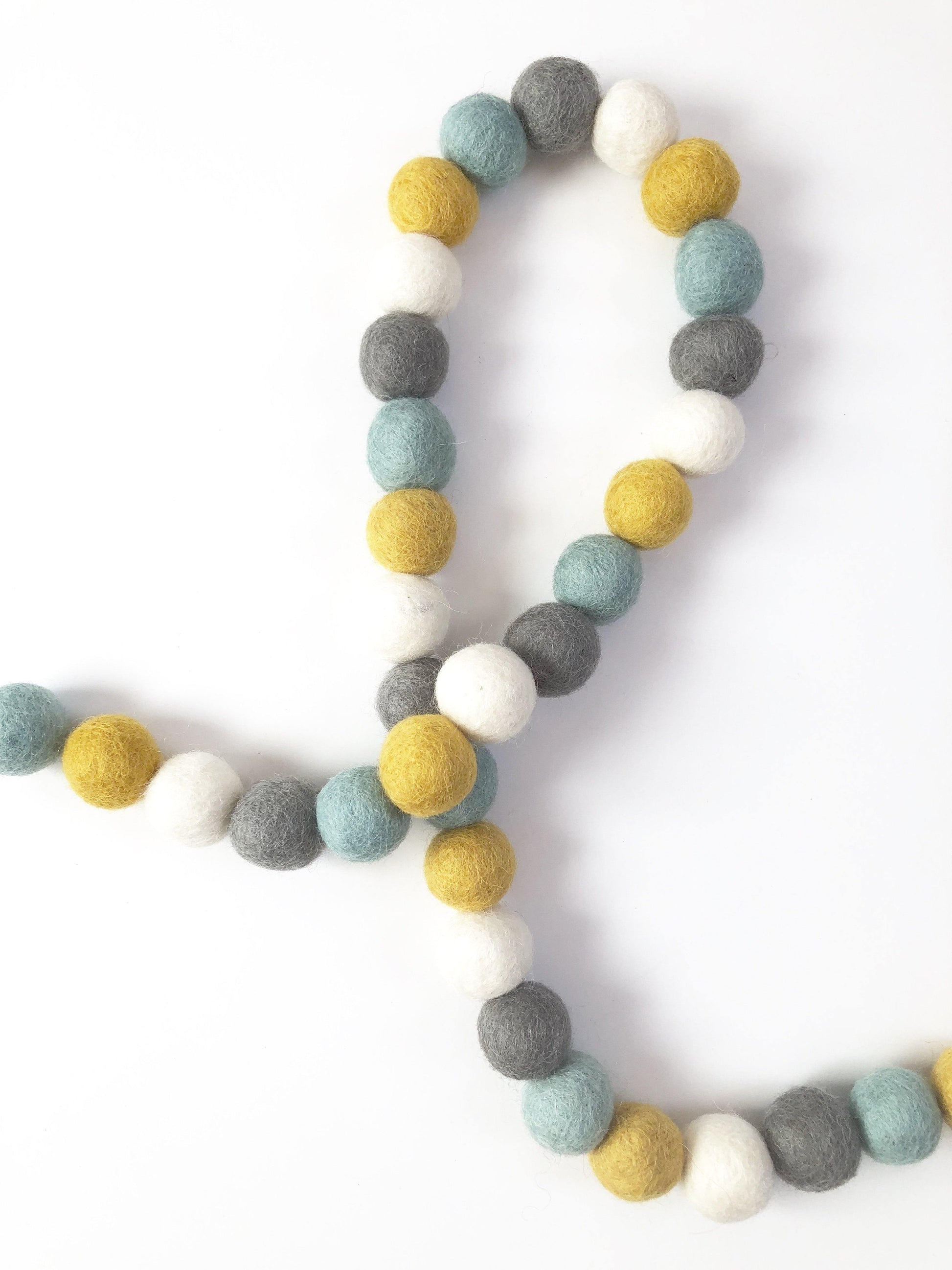 Baby Blue & Gold Garland - Redheadnblue