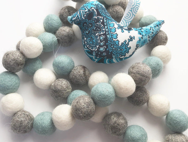 Baby Blue & Heather Grey Garland - Redheadnblue