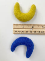 Wool Felted Moons 4 or 8 cm