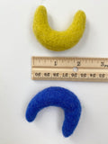 Wool Felted Moons 4 or 8 cm