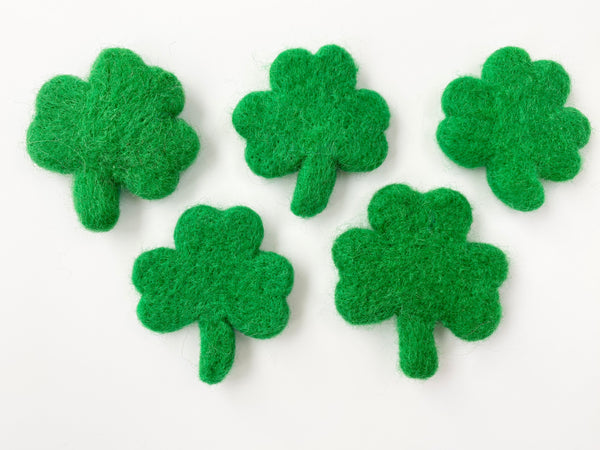 Felted Shamrocks
