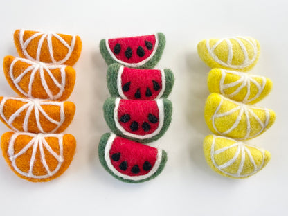 Felt Fruit Slices Toy