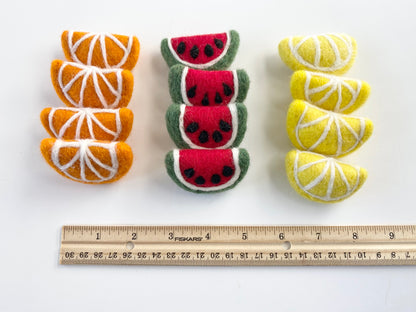 Felt Fruit Slices Toy