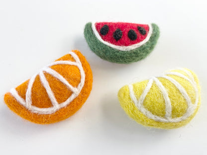 Felt Fruit Slices Toy