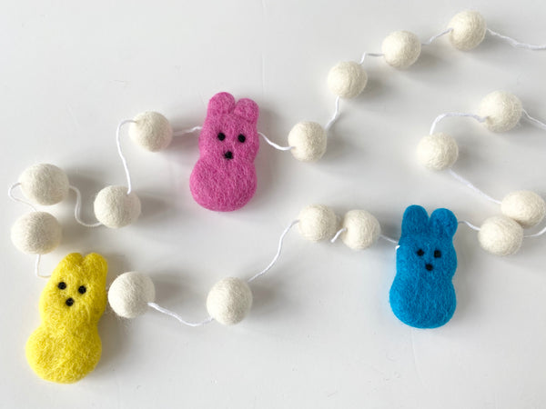 Bright White Bunny Garland