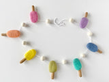 Rainbow Wool Popsicle Garland