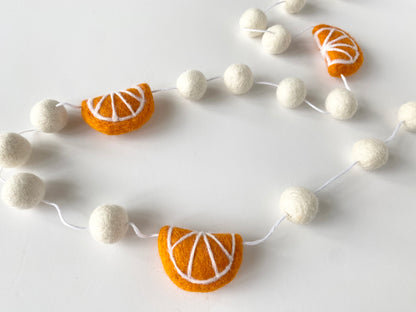 Dried Oranges and Popcorn Garland