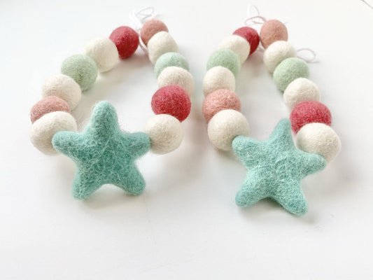Turquoise Star Curtain Ties - Redheadnblue