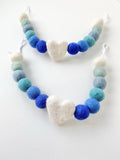 Blue Ombre Heart Curtain Ties - Redheadnblue