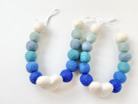 Blue Ombre Heart Curtain Ties - Redheadnblue