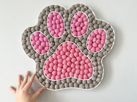 Felt Ball Cat Paw Wall Hanging