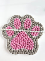 Felt Ball Cat Paw Wall Hanging