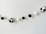 Black & White Soccer Garland