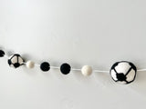 Black & White Soccer Garland