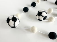 Black & White Soccer Garland