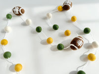 The Green & Gold Football Garland